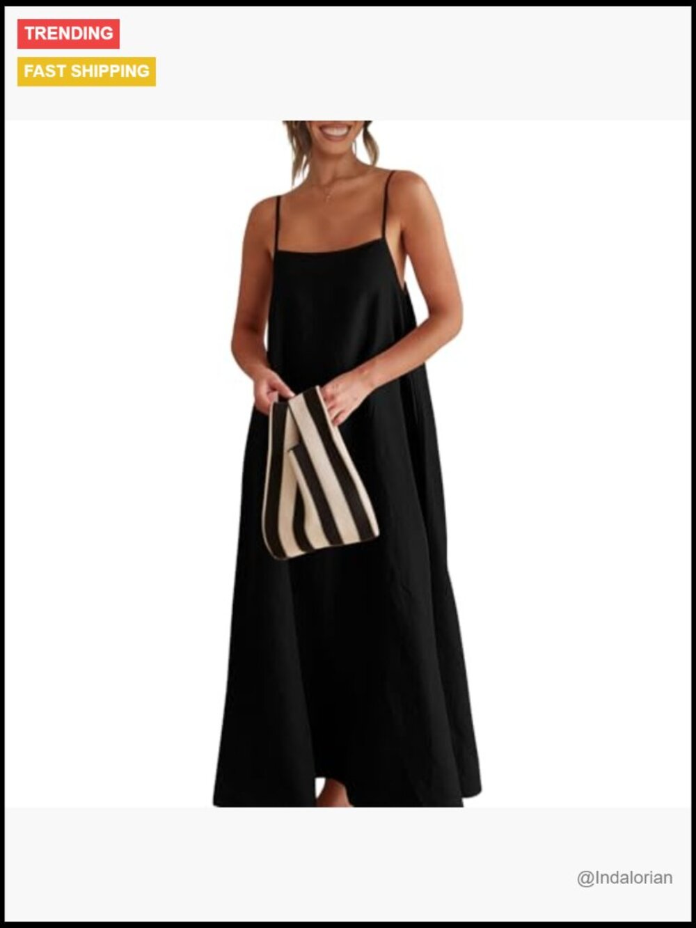 Linen Maxi Dress with Spaghetti Straps Backless Casual Beach - Picture 5 of 7